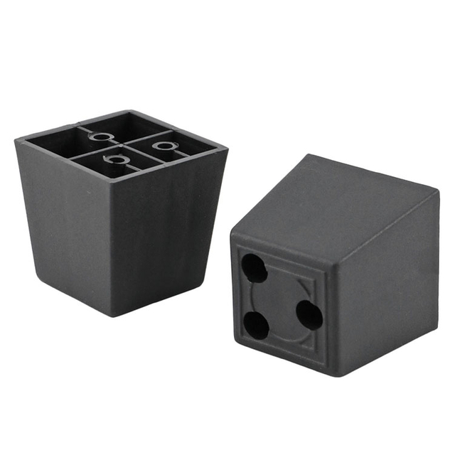 ዘመናዊ ጥቁር ፕላስቲክ የቤት ዕቃዎች መለዋወጫዎች ሃርድዌር የሚስተካከሉ የወጥ ቤት ካቢኔ እግሮች