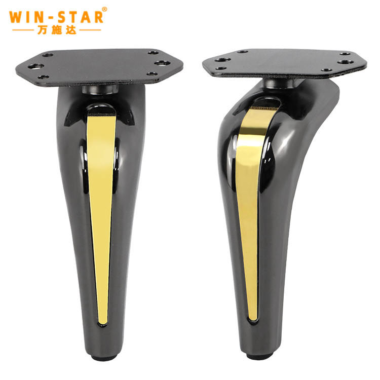 အကြီးစား ပရိဘောဂ Hardware ရွှေသံခြေထောက် 150MM ဆိုဖာအတွက် Cabinet Table Legs 