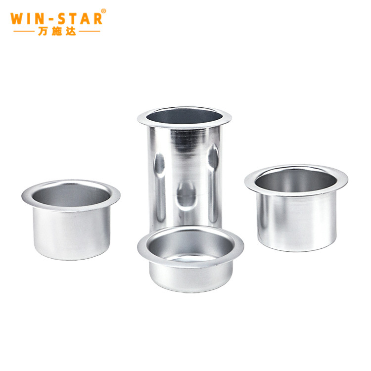 102*80*65mm Furniture Silver Aluminum Cup Holder Sofa Chair Base Cup Holder