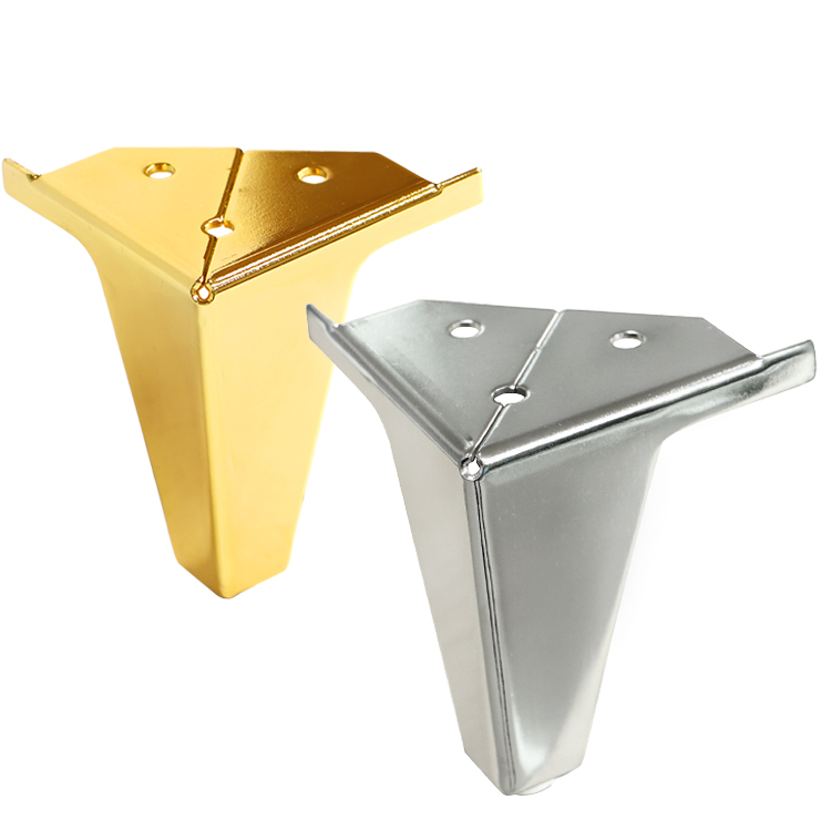 Meja Perabot Kuat 100MM Kaki Besi Emas Segitiga Kaki Meja Perkakasan Sofa 