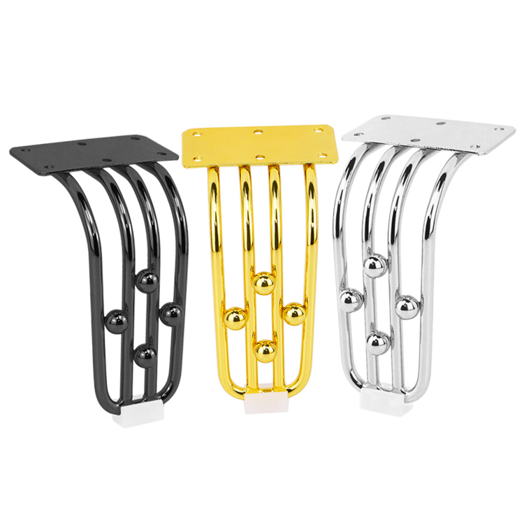 သတ္တုပရိဘောဂခြေထောက်များ ဇိမ်ခံဧည့်ခန်း ပံ့ပိုးမှု ခြေထောက်များ စားပွဲတင် ဆိုဖာ ရွှေခြေထောက်များ 