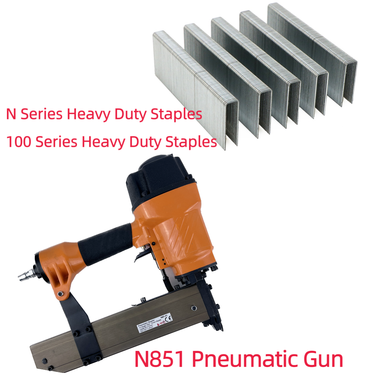 N850 stapler ស៊េរី Heavy Duty Staples Gun 1450 Staples Pneumatic Gun