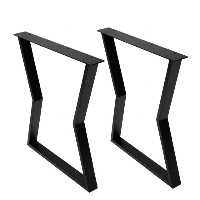 Warmgewalst ijzer, rechthoekig smeedijzer, geborstelde poot voor eettafel