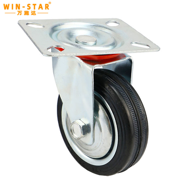 လက်ကားအကြီးစား Caster Wheel Roller စက်မှုရော်ဘာ casters