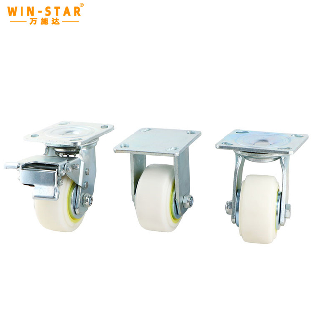  Vysokov&yacute;konn&eacute; koliesko s platňou Otočn&eacute; koliesko z m&auml;kkej gumy pre voz&iacute;k