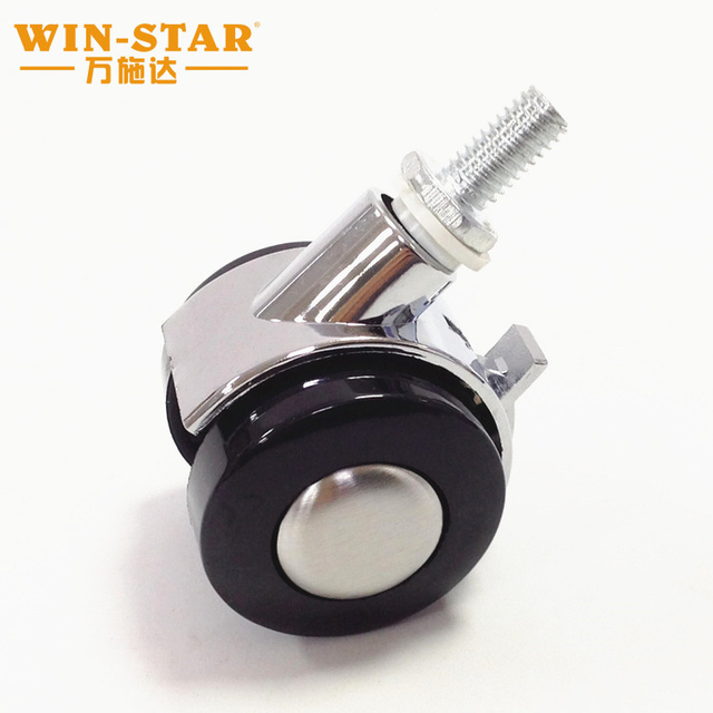 Roda universal 1.5 inci M8 skru aloi kastor dengan brek