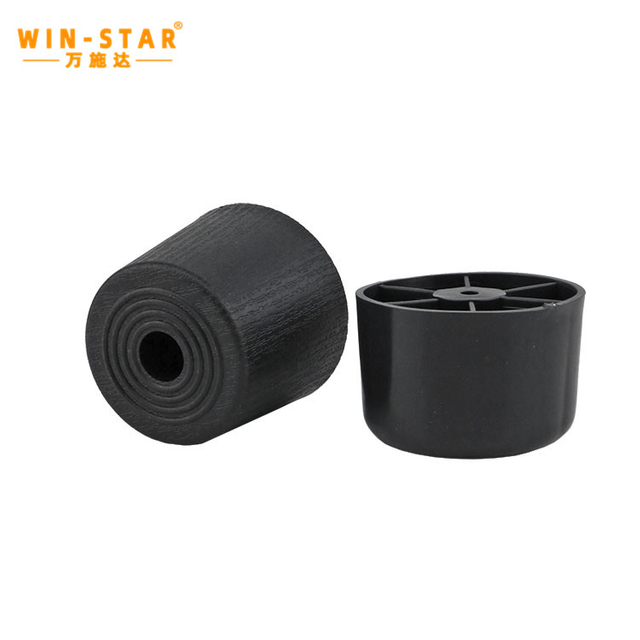 عمده فروشی لوازم جانبی مبلمان سخت افزار پایه گرد پلاستیکی مبل پلاستیکی مشکی پایه مبل پایه برای صندلی مبل میز