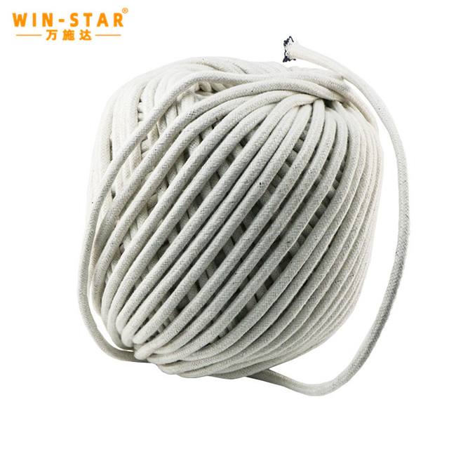 Tali katun putih 4/5mm & kabel pipa katun untuk furnitur