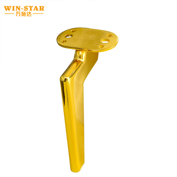 Aksesori Furnitur Logam Besi Emas Kapasitas Pemuatan Berat Kaki Sofa