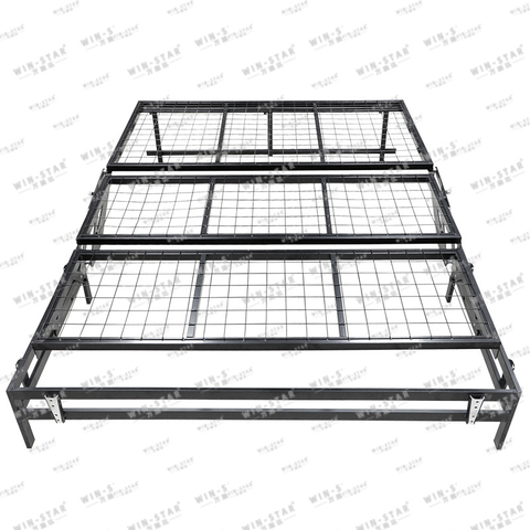  WINSTAR Tempat Tidur Lipat Rangka Kuat Tempat Tidur Portabel dengan Roda Tempat Tidur Kantor Logam Modern