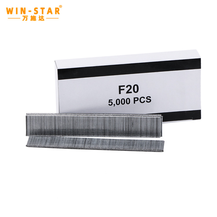  የኤፍ ተከታታይ ቀጥታ ጋላቫኒዝድ ብራድ ጥፍር Pneumatic F20 ስቴፕልስ