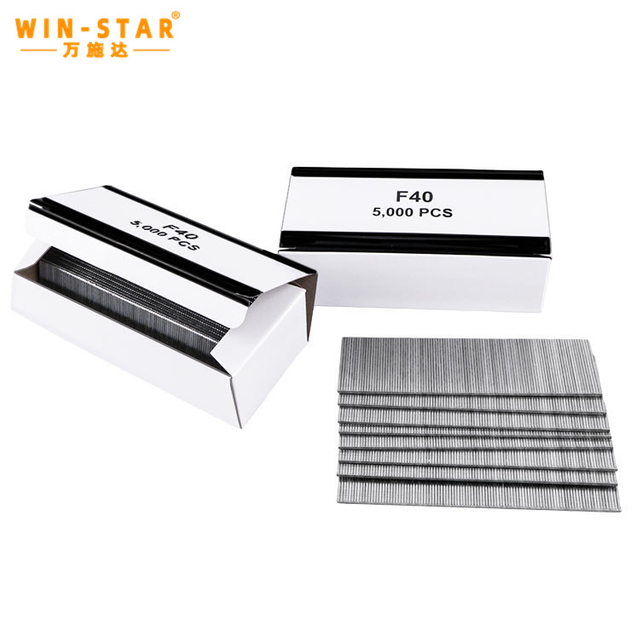 18 መለኪያ ጋላቫኒዝድ ሽቦ የተሰበሰበ ስቴፕል ኤፍ ብራድ ጥፍር F40