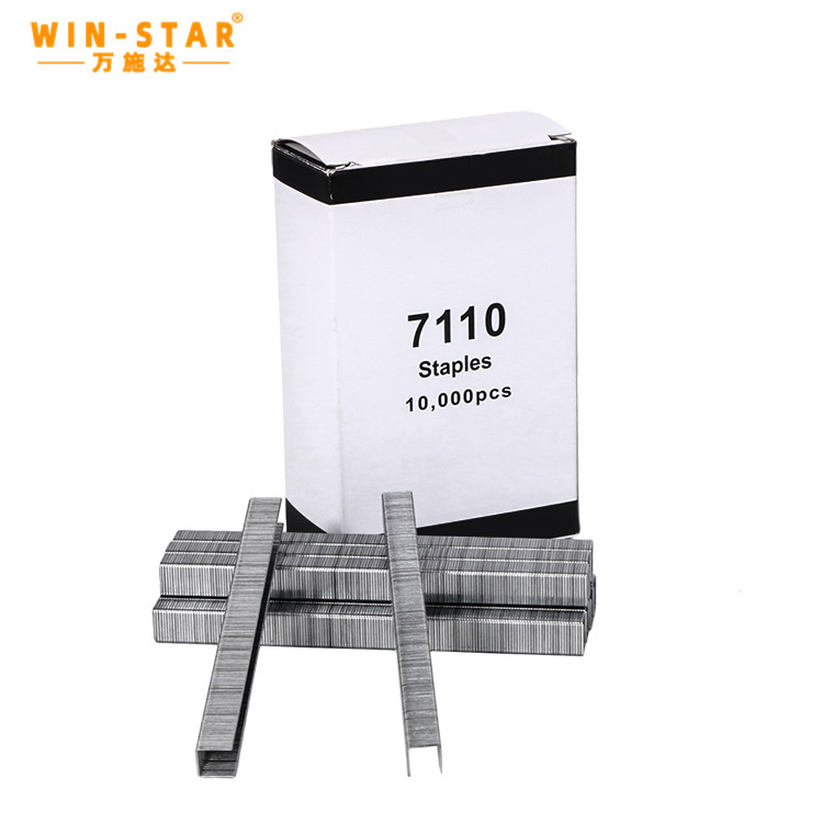 Galvanize 7110 ስቴፕል ጥፍር ዩ ቅርጽ 22 Guage ፈርኒቸር ጥፍር ፒኖች