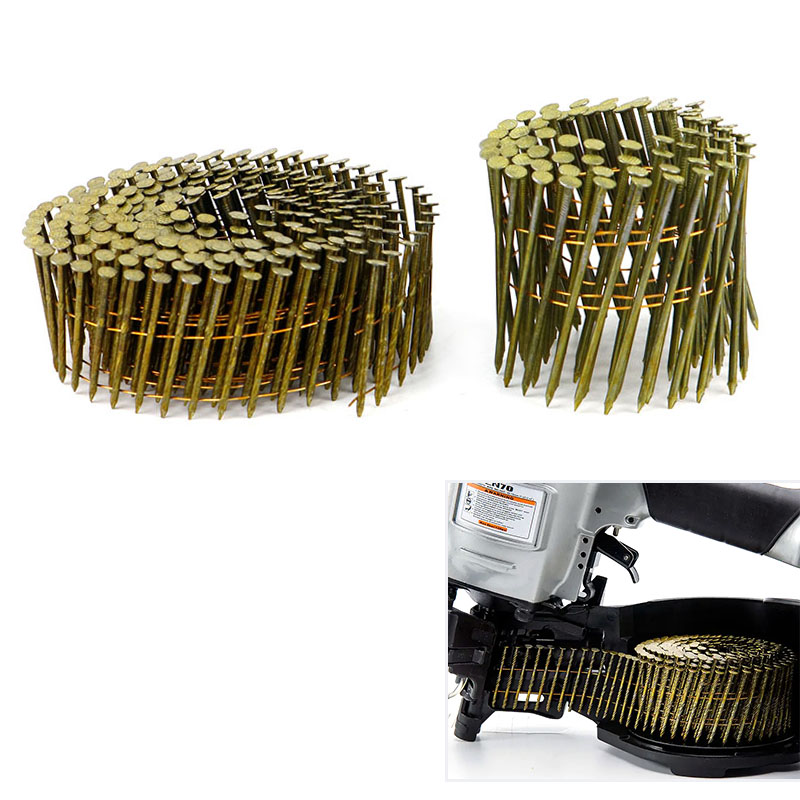  Hochwertige, werkseitig zusammengestellte Schraubring-Spiralschaft-Drahtspulenn&auml;gel f&uuml;r die Verwendung mit pneumatischen Nagelpistolen auf Holzpaletten