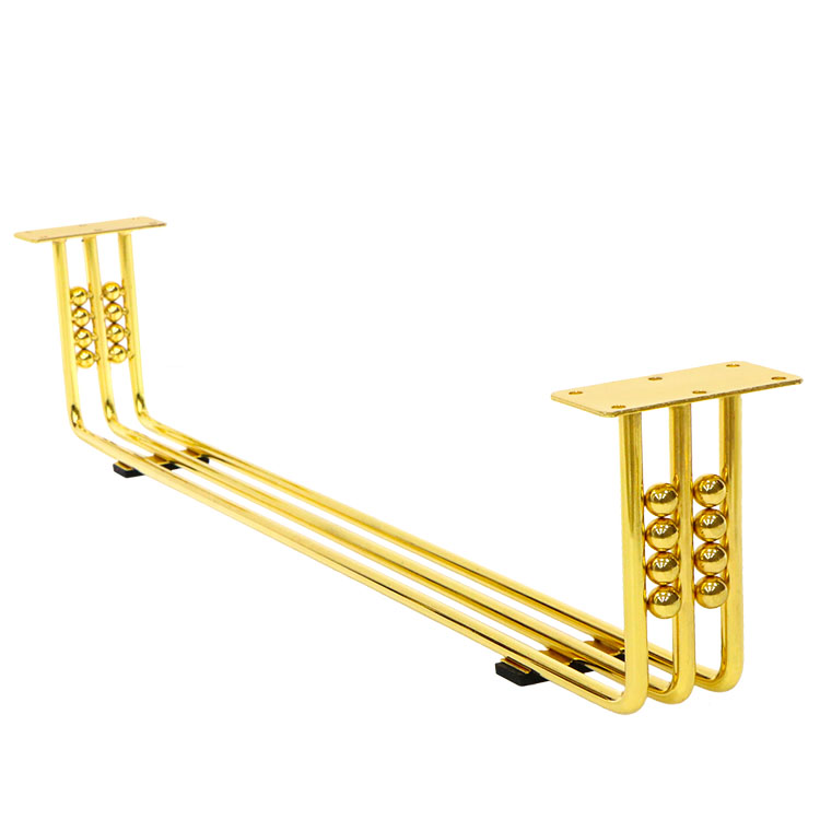 WINSTAR Hotsale części meblowe metalowy pręt 150mm złote nogi sofy z kulkami