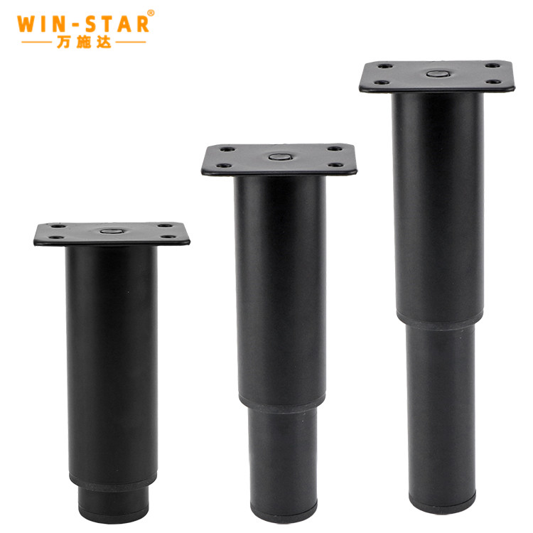 Mobila Reglabila Masa Metal Neagra Picioare 38MM Scaun Tub Picioare Metal Canapele 