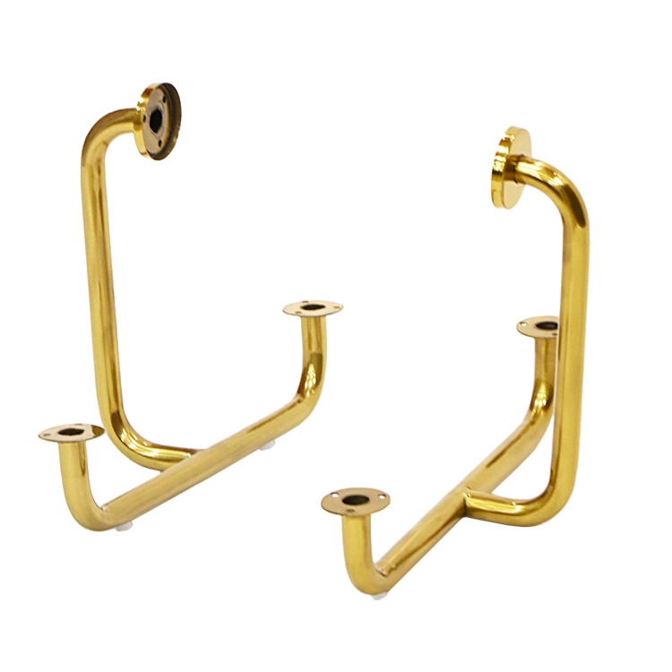 A mob&iacute;lia decorativa parte o punho dourado de a&ccedil;o inoxid&aacute;vel do sof&aacute; da tubula&ccedil;&atilde;o para encaixes