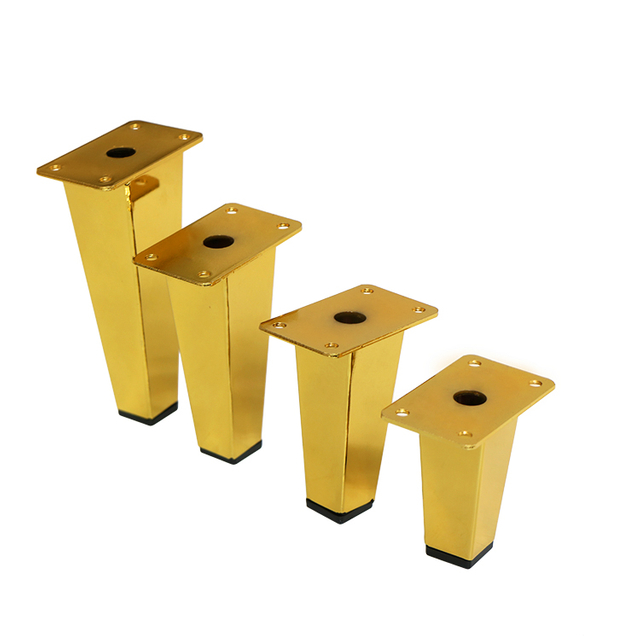 ከፍተኛ ጥራት ያለው የካሬ ጠረጴዛ እግር ወርቅ ሶፋ የቤት እቃዎች እግር የብረት ሶፋ እግሮች እግር 