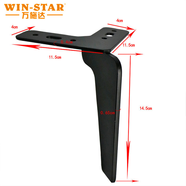 150мм Јаки намештај Гвоздене ноге Ормарић Софа Хардвер Црне челичне ноге 