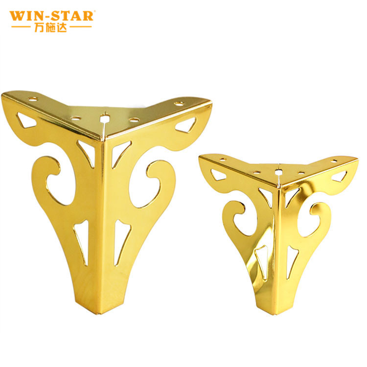 Moderne bord base metal m&oslash;bler ben dekorative sofa fitting skab Guld ben