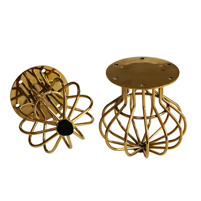 ZD-N139-A अच्छी गुणवत्ता वाले फर्नीचर पार्ट्स स्टेनलेस स्टील गोल्डन मेटल आधुनिक सोफा पैर अच्छी कीमतों के साथ