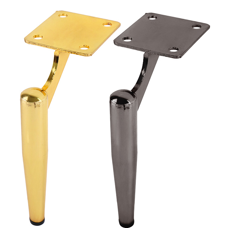 Novinka Nohy pohovky rovn&eacute;ho tvaru Zlat&aacute; barva N&aacute;bytkov&aacute; skř&iacute;ň Železn&eacute; nohy