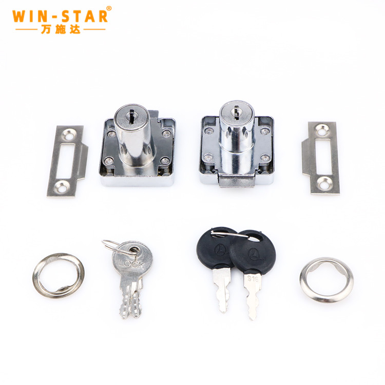 M&ouml;belschloss, Eisenmaterial, Schubladenschloss 338, B&uuml;ro-Schreibtischschloss