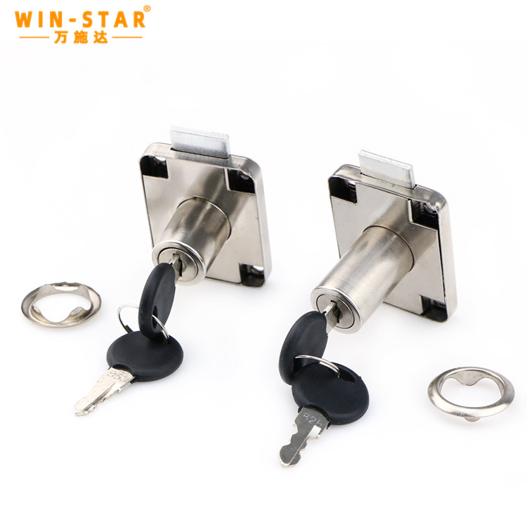 Bahan Besi Lapis Nikel 139-22 Kunci Laci dengan Dua Kunci Plastik