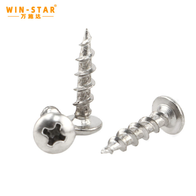 Din Metrik kepala bulat bumbung keluli karbon skru mengetuk sendiri kepala rata