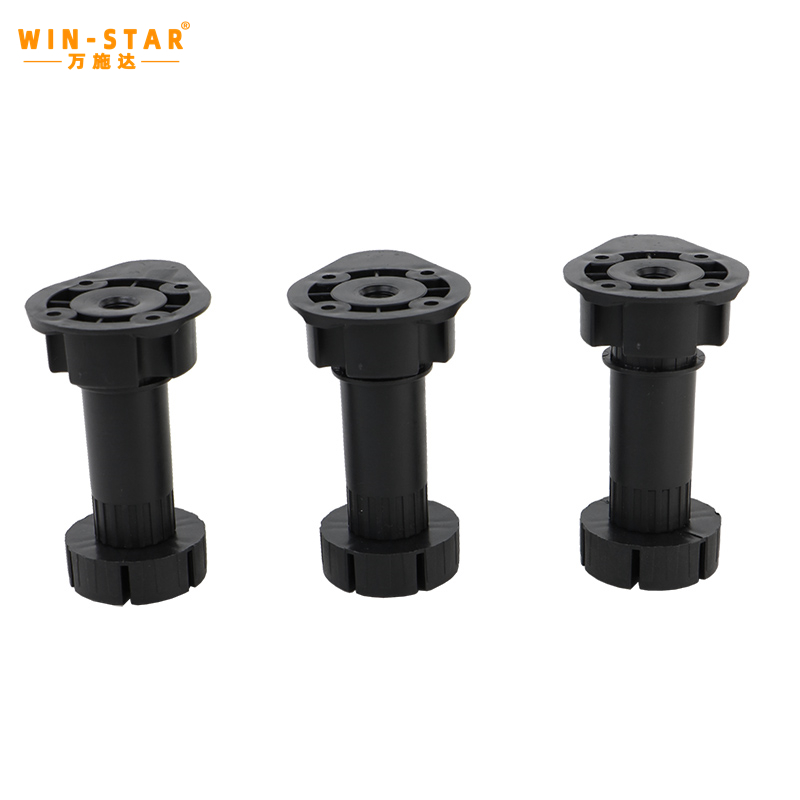 M&ouml;&ouml;blijalad Reguleeritav plastikust diivanikapp, mustad jalad, kandiline jalg 